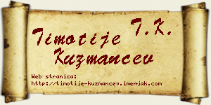 Timotije Kuzmančev vizit kartica